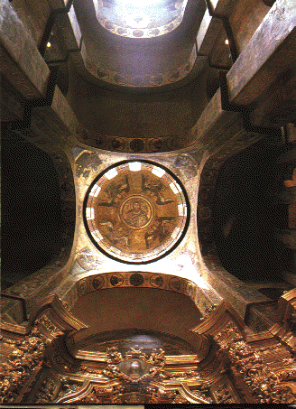 Interiør fra Sophia-katedralen i Kiev reist under Ingegerd og Jaroslav
