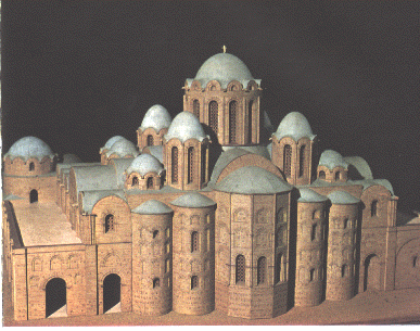 Modell av Kievs opprinnelige Sophia-katedral reist under Ingegerd og Jaroslav. 