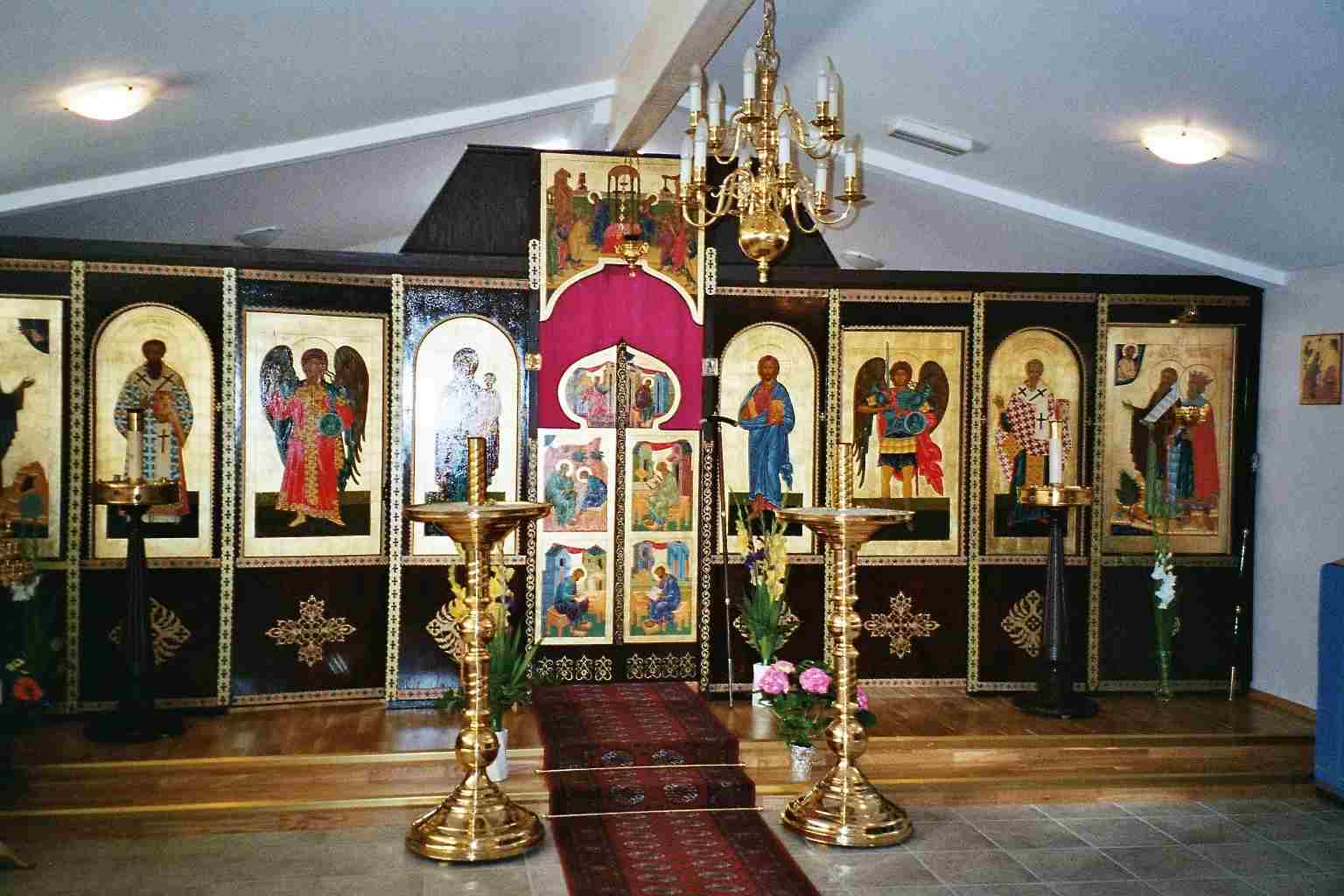 The iconostasis og Hl. Nikolai Orthodox Church in Oslo